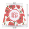 Poppies Poly Film Empire Lampshade - Dimensions
