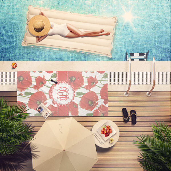 Poppies Pool Towel Lifestyle