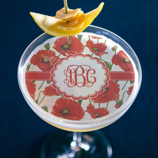 Poppies Printed Drink Topper - XLarge - In Context