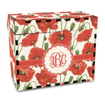 Poppies Wood Recipe Box - Full Color Print (Personalized)