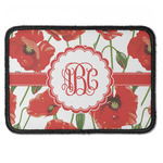 Poppies Iron On Rectangle Patch w/ Monogram