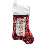 Poppies Reversible Sequin Stocking - Red (Personalized)