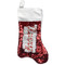 Poppies Red Sequin Stocking - Front