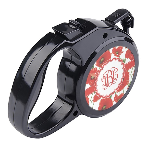 Poppies Retractable Dog Leash - Angle