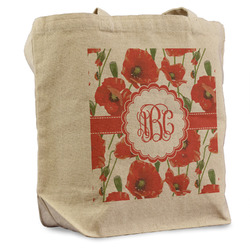 Poppies Reusable Cotton Grocery Bag - Single (Personalized)