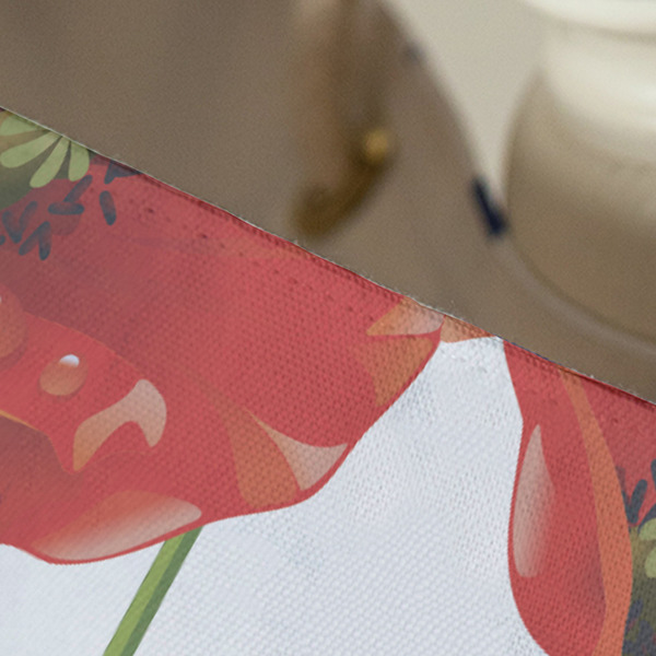 Poppies Large Rope Tote - Close Up View