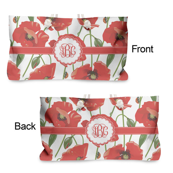 Poppies Large Rope Tote - From & Back View