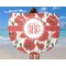 Poppies Round Beach Towel - In Use
