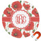 Poppies Round Car Magnet - 6" (Personalized)
