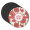 Poppies Round Rubber Backed Coasters - Set of 4 (Personalized)