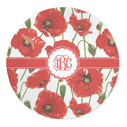 Poppies 5' Round Indoor Area Rug (Personalized)