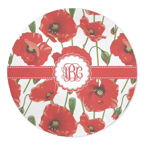 Custom Poppies 5' Round Indoor Area Rug (Personalized)