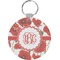 Poppies Round Plastic Keychain (Personalized)