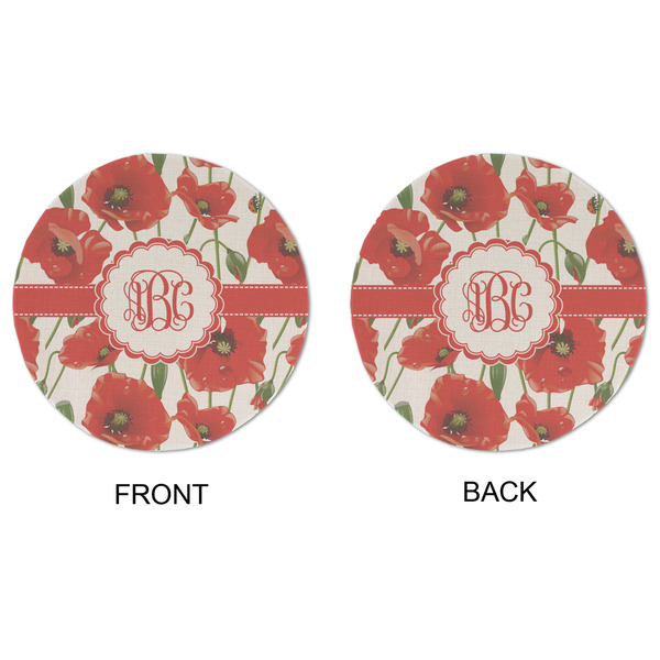 Poppies Round Linen Placemats - APPROVAL (double sided)