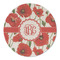 Poppies Round Linen Placemats - FRONT (Double Sided)
