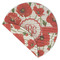 Poppies Round Linen Placemats - Front (folded corner double sided)