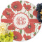 Poppies Round Linen Placemats - Front (w flowers)