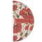 Poppies Round Linen Placemats - HALF FOLDED (double sided)