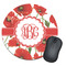 Poppies Round Mouse Pad