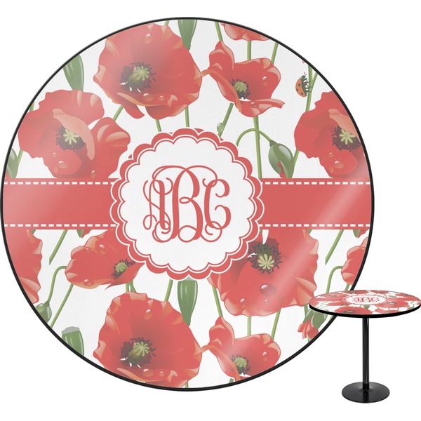 Custom Poppies Round Table (Personalized)