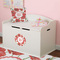 Poppies Round Wall Decal on Toy Chest