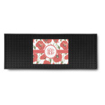 Poppies Rubber Bar Mat (Personalized)