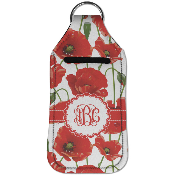 Poppies Sanitizer Holder Keychain - Large (Front)