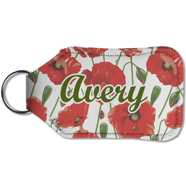Poppies Sanitizer Holder Keychain - Small (Back)