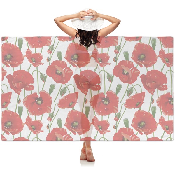Custom Poppies Sheer Sarong