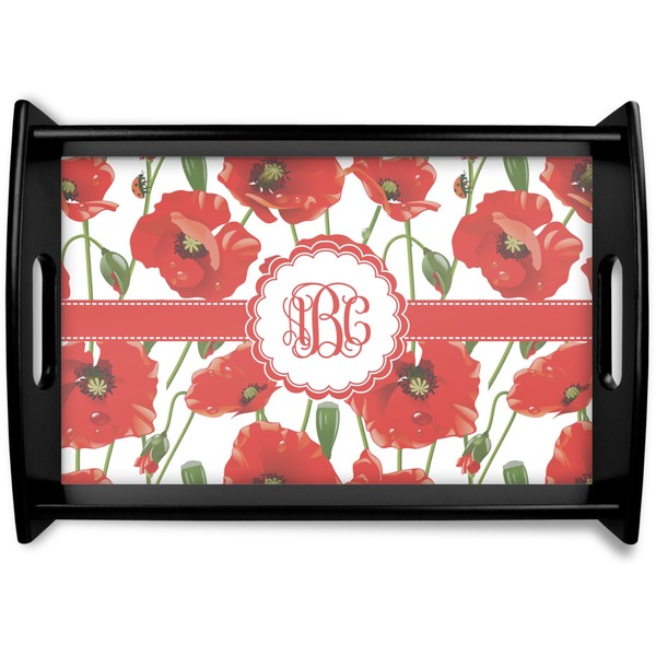 Custom Poppies Wooden Tray (Personalized)