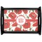 Poppies Black Wooden Tray - Small (Personalized)