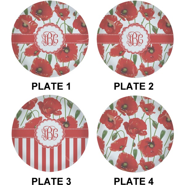 Poppies Set of Lunch / Dinner Plates (Approval)