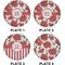 Poppies Set of Lunch / Dinner Plates (Approval)