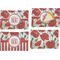 Poppies Set of Rectangular Appetizer / Dessert Plates