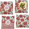 Poppies Set of Square Dinner Plates