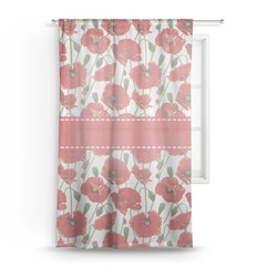 Poppies Sheer Curtains (Personalized)