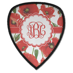 Poppies Iron on Shield Patch A w/ Monogram