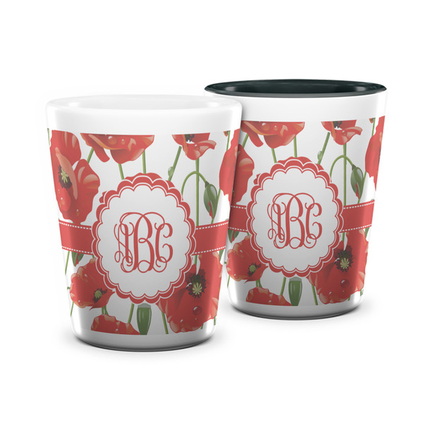 Custom Poppies Ceramic Shot Glass - 1.5 oz (Personalized)