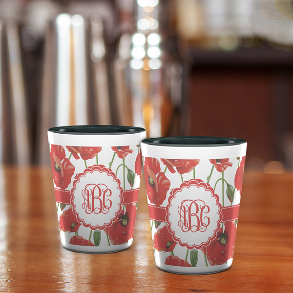 Poppies Shot Glass - Two Tone - LIFESTYLE