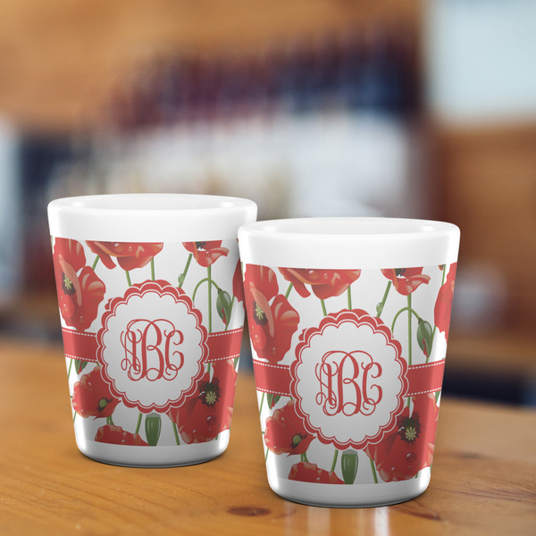 Poppies Shot Glass - White - LIFESTYLE