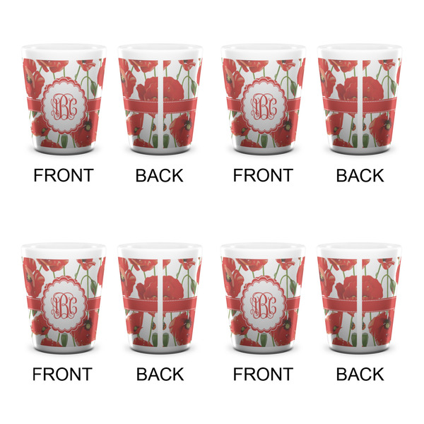 Poppies Shot Glass - White - Set of 4 - APPROVAL