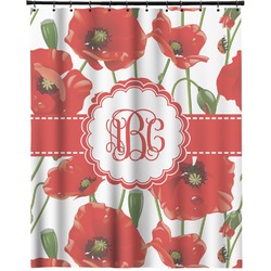Poppies Extra Long Shower Curtain - 70"x84" (Personalized)