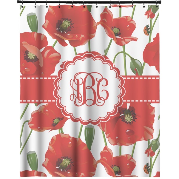Custom Poppies Extra Long Shower Curtain - 70"x84" (Personalized)