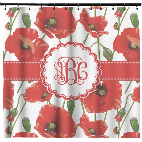 Custom Poppies Shower Curtain - 71" x 74" (Personalized)