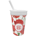 Poppies Sippy Cup with Straw (Personalized)