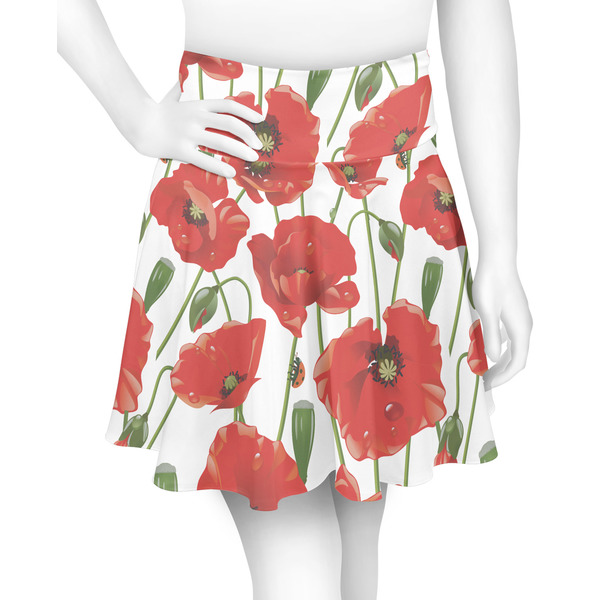 Custom Poppies Skater Skirt