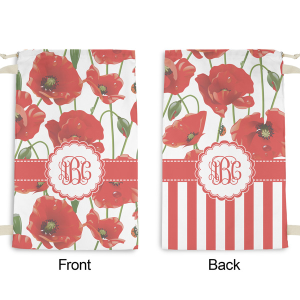 Poppies Small Laundry Bag - Front & Back View