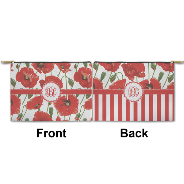 Poppies Small Zipper Pouch Approval (Front and Back)