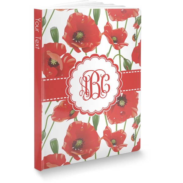 Custom Poppies Softbound Notebook - 5.75" x 8" (Personalized)