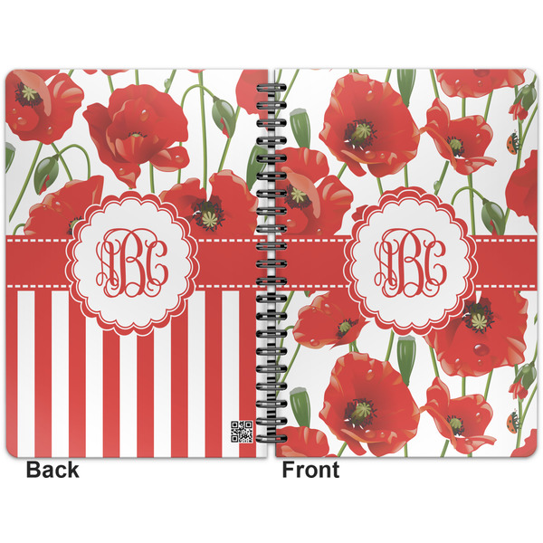 Poppies Spiral Journal 7 x 10 - Apvl